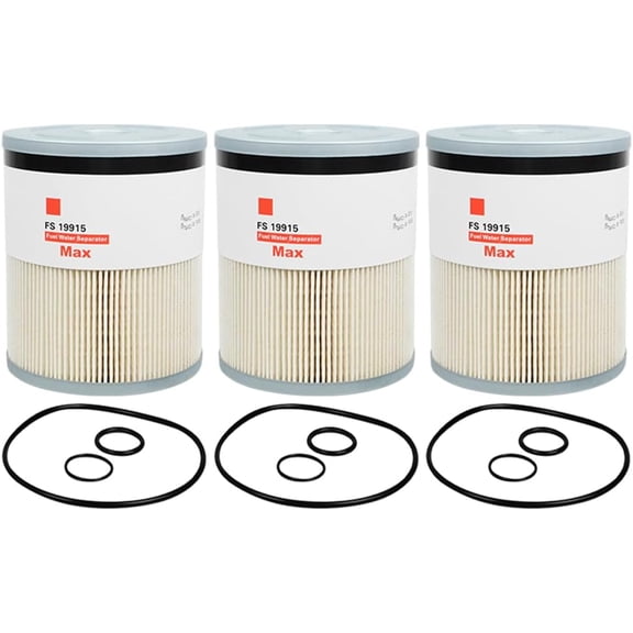 FS19915 Replacement Fuel Water Separator for Cummins ISX15 Detroit DD13 DD15 DD16, Fits Freightliner 108SD 114SD 122SD, Cross L9915F P551011 PF9804, Pack of 3