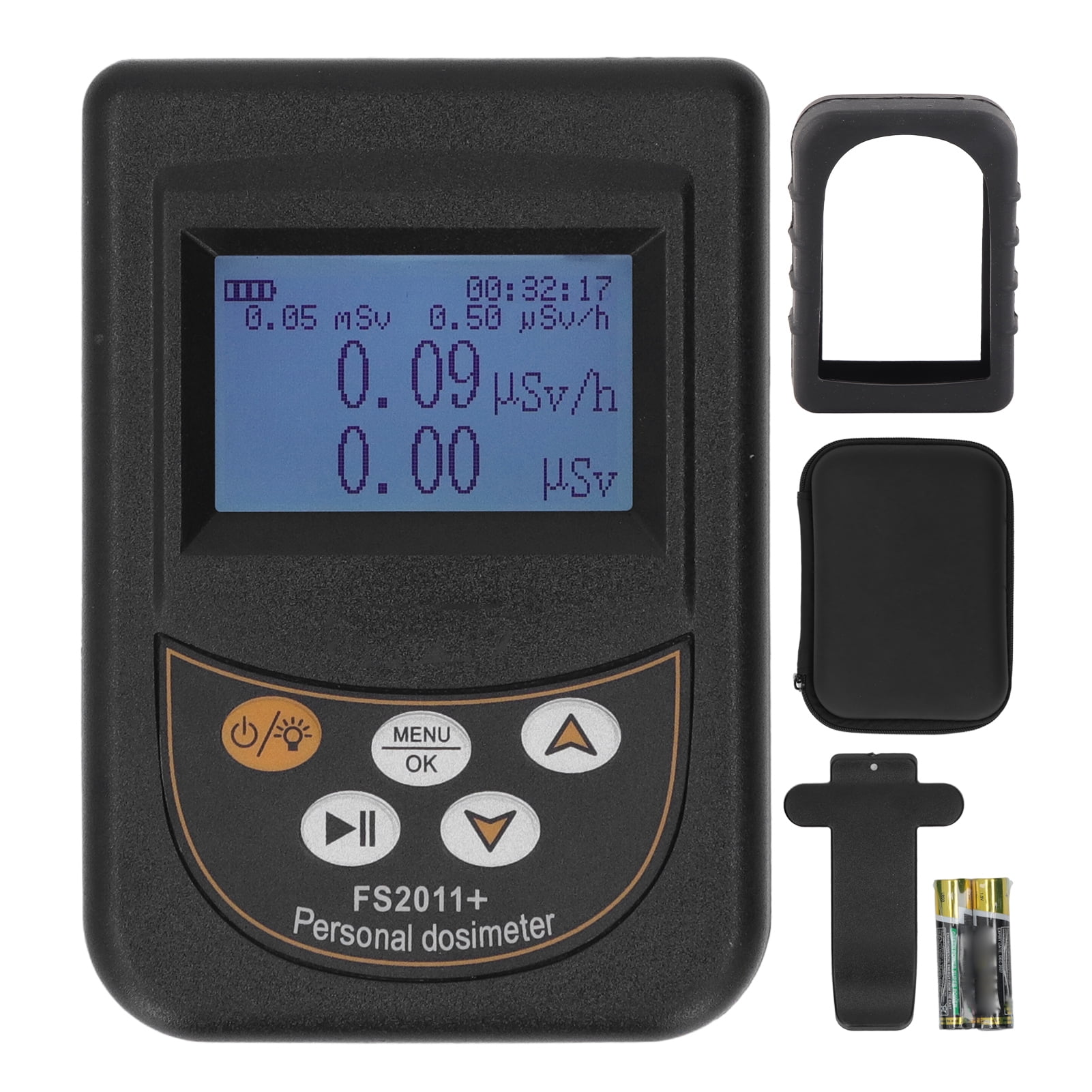 FS2011+ Nuclear Radiation Detector, with Battery Handheld Radioactive Ray Monitor Geiger Counter