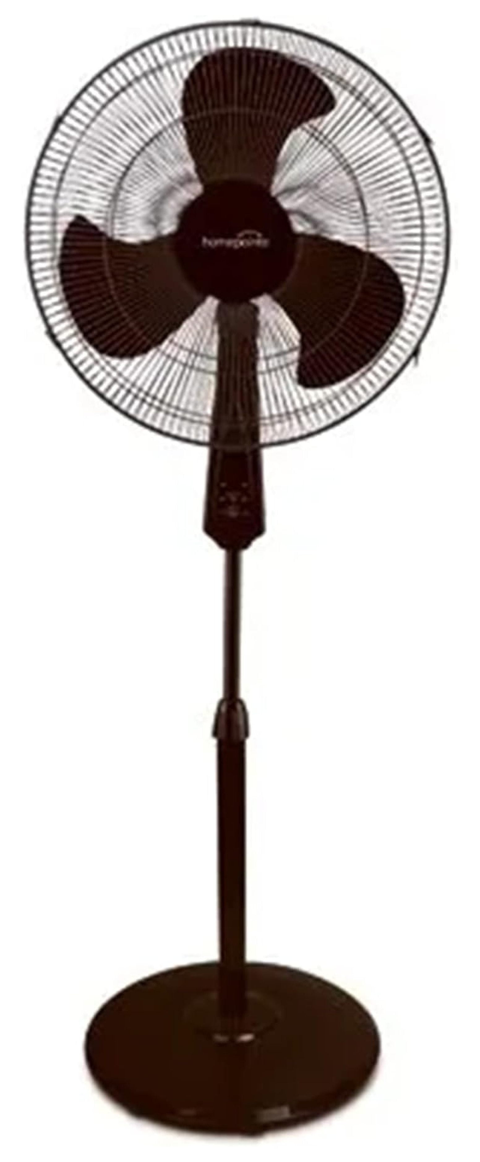 16-Inch Black Oscillating Pedestal Fan with Adjustable Height