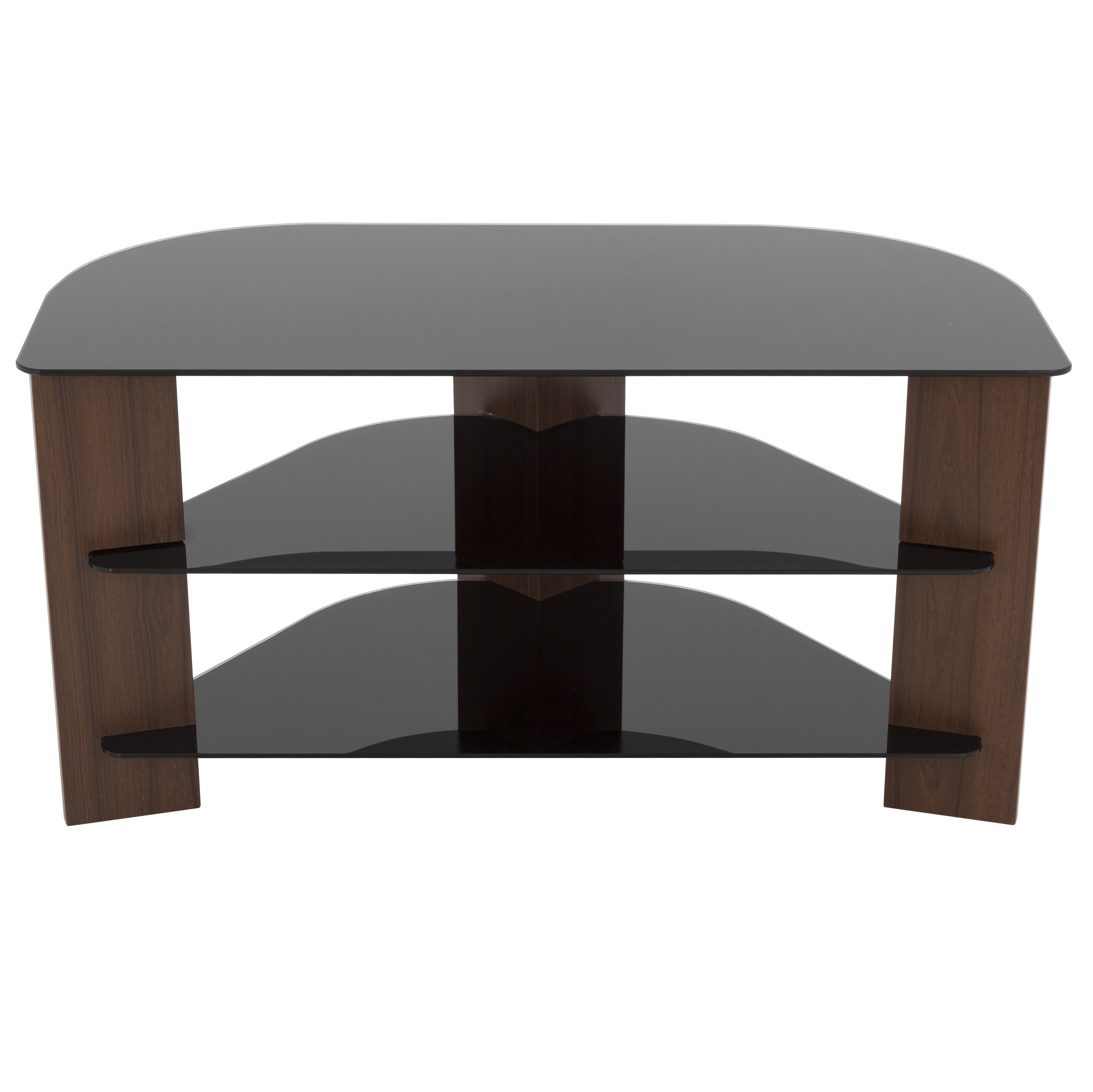 FS900VARWBA Varano TV Stand with Black Glass Shelves for TVs up to 42