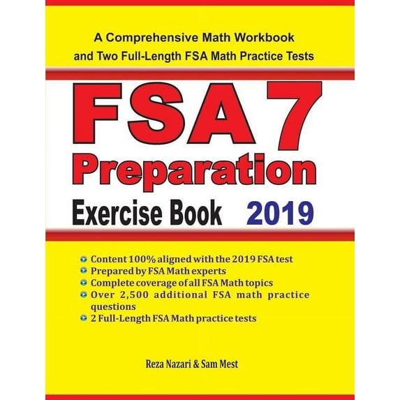 FSA 7 Math Preparation Exercise Book: A Comprehensive Math Workbook and Two Full-Length FSA 7 Math Practice Tests, (Paperback)