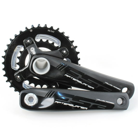FSA Afterburner Mountain Bike Hollow Forged Crankset 38/24 10 Speed 170mm//Black
