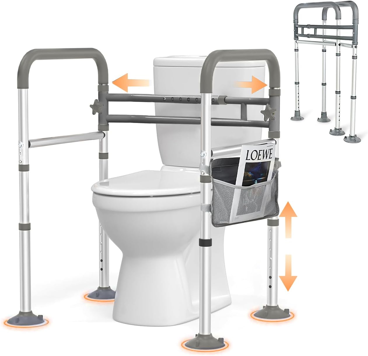FSA Eligible Toilet Safety Rails for Seniors, Stable Toilet Safety