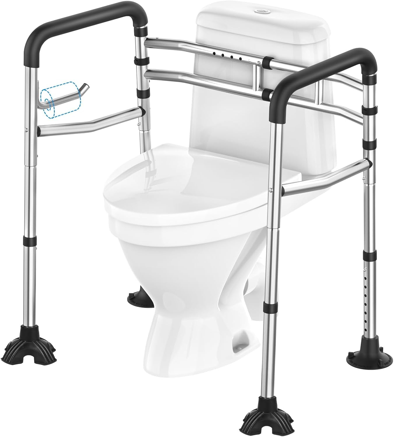 FSA/HSA Eligible Toilet Safety Rail, 380LB Stainless Steel Toilet Frame