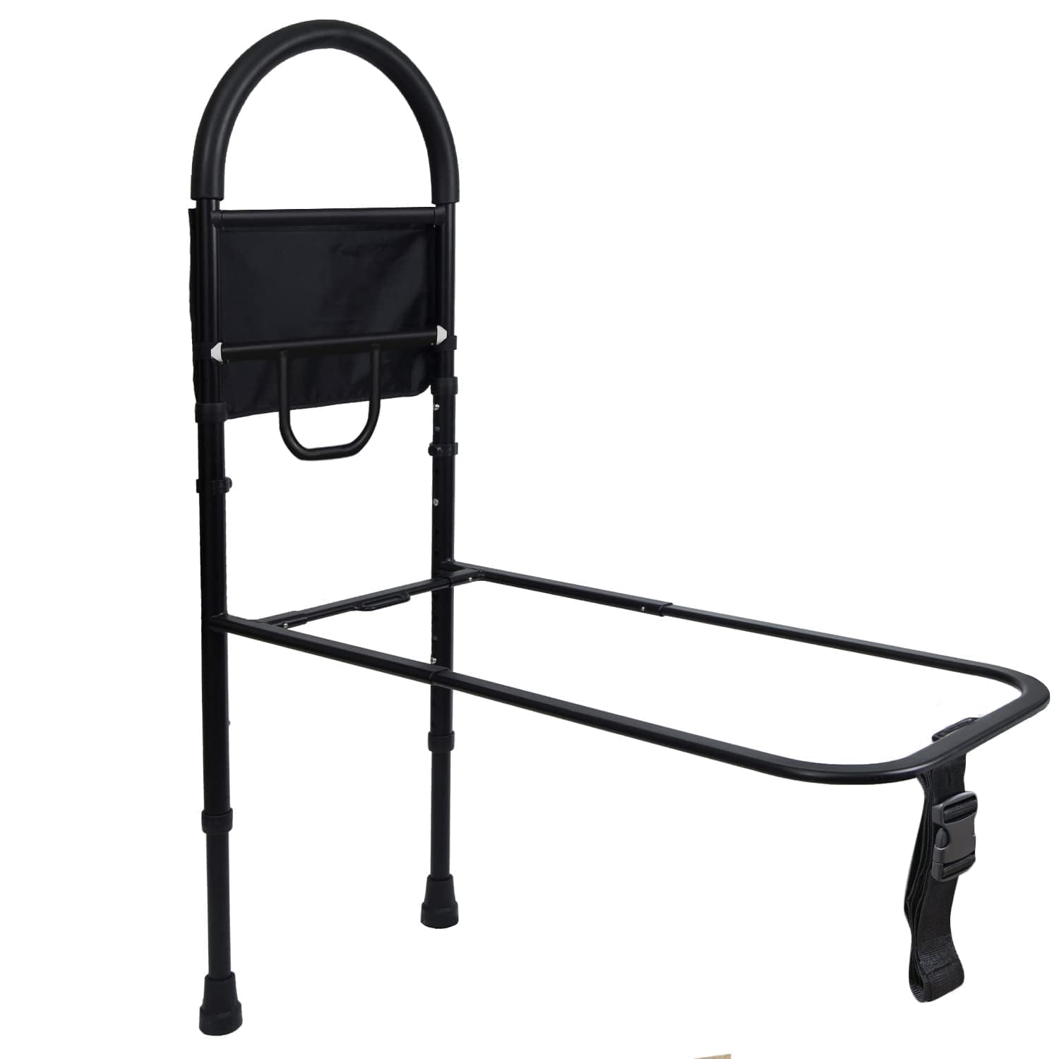 Vaunn Medical Adjustable Bed Rail with Tool-Free Assembly, Black FSA ...