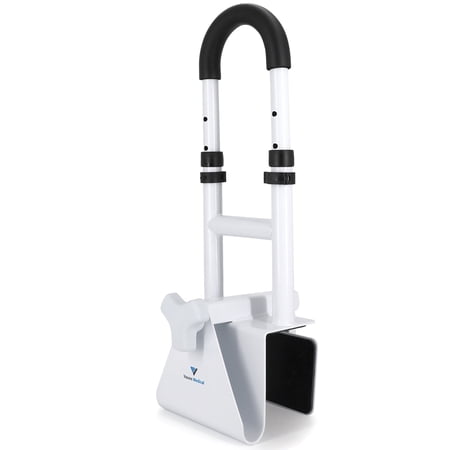 Vaunn Medical Adjustable Bathtub Grab Bar with Safety Rails