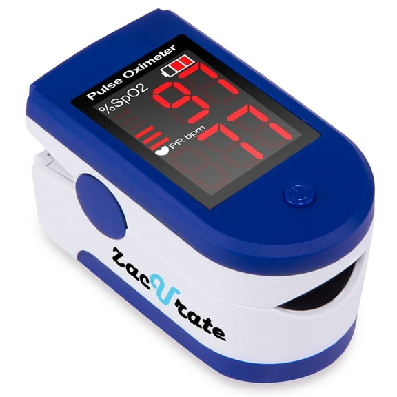 FSA/HSA Eligible, Zacurate 500CL Fingertip Pulse Oximeter with 2 AAA Batteries, 1 Unit