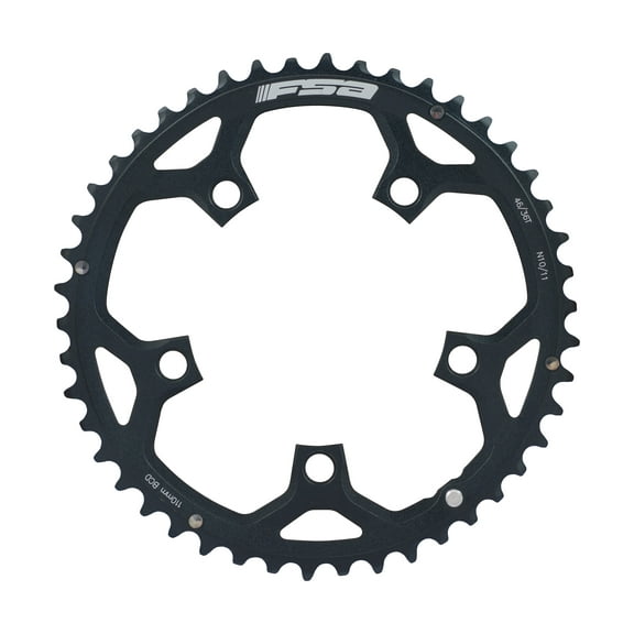 FSA Pro Road Chainring (2x11, 110x46T, Black, 5h)