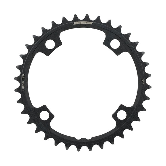 FSA SL-K/Pbox ABS Road Chainring (2x11, 110x36T, Black, 4h)