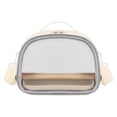 thumbnail image 1 of FSAGAE Bird Portable Cage Lightweight Breathable Travel Carrier, Soft Mesh Parrot Carrier for Small Birds, Adjustable Perch Secure Lock, Ideal for Vet Visits Outdoor Trips, Beige, 1 of 4