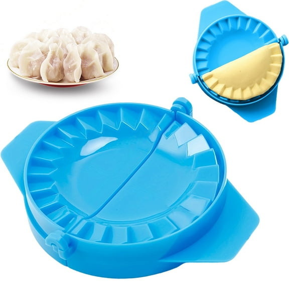FSAGAE Dumpling Maker 5.4 inch Plastic Pierogi Mold for Ravioli Calzone Empanada Blue