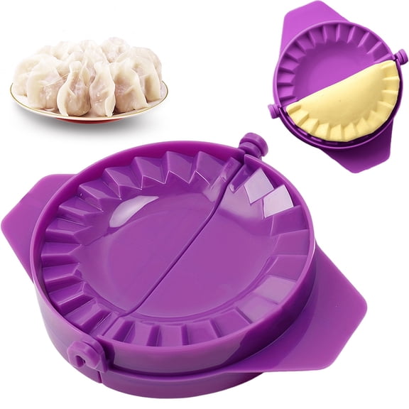 FSAGAE Dumpling Maker 5.4 inch Plastic Pierogi Mold for Ravioli Calzone Empanada Purple