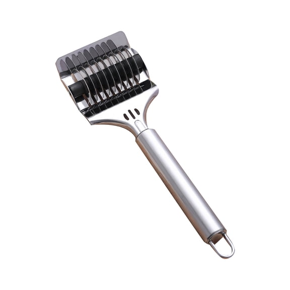 FSAGAE Manual Vegetable Pasta Cutter Stainless Steel Noodle Maker Tool for Slicing Vegetables and Dough Rolling Silver 20cm