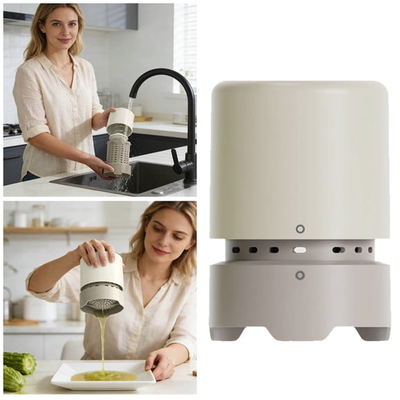 FSAGAE Manual Vegetable and Fruit Squeezer Juicer for Dumpling Fillings and Juice White