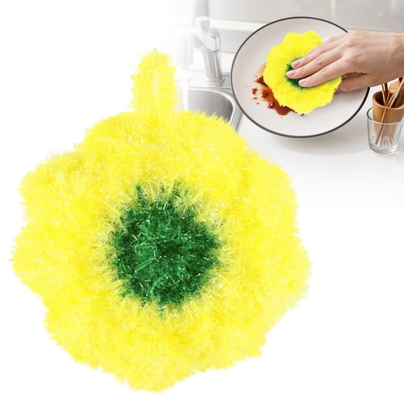 FSAGAE Oil Proof Polyester Dish Towels 4.7 x 4.7 Inch Non Stick Washing Cloths for Kitchen Pots Cookware Tubs Yellow