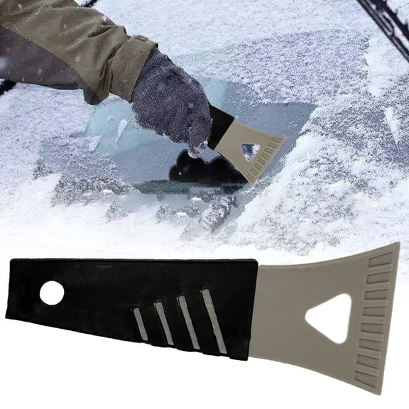 FSAGAE Plastic Ice Scraper for Car Windshield Frost Removal Tool 7 Inch Ergonomic Ice Scraper for Winter Car Accessories Gray
