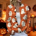 thumbnail image 1 of FSAGAE Women's Knit Cardigan Sweater Long Sleeve Button Down Pumpkin Graphic Print Orange XL Casual Fall Halloween Outerwear Top, 1 of 6