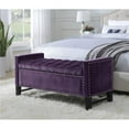 thumbnail image 1 of FSB2684 Harvey Neo Traditional Velvet Tufted Storage Bench, Plum, 1 of 1