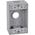 thumbnail image 1 of FSB75-3 1 Gang Rectangular Outlet Box With Three 0.75 in. Holes, Gray, 1 of 1