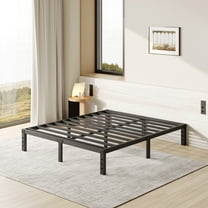 FSCHOS 12 Inch Queen Size Bed Frame, Heavy Duty Metal Platform, No Box Spring Needed, Easy Assembly, Black