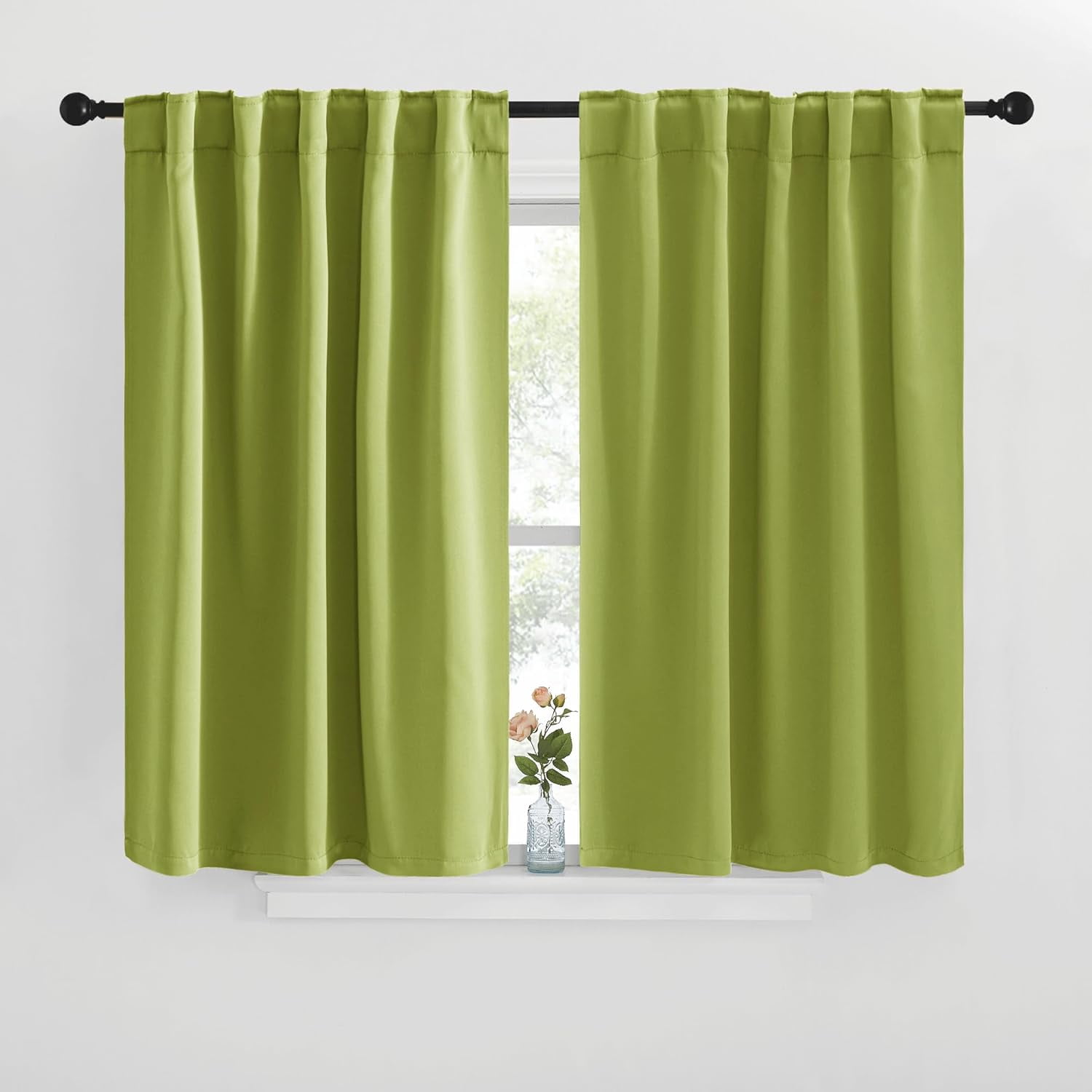 FSCIDA-Blackout Curtain Panels for Living Room - (Fresh Green Color ...