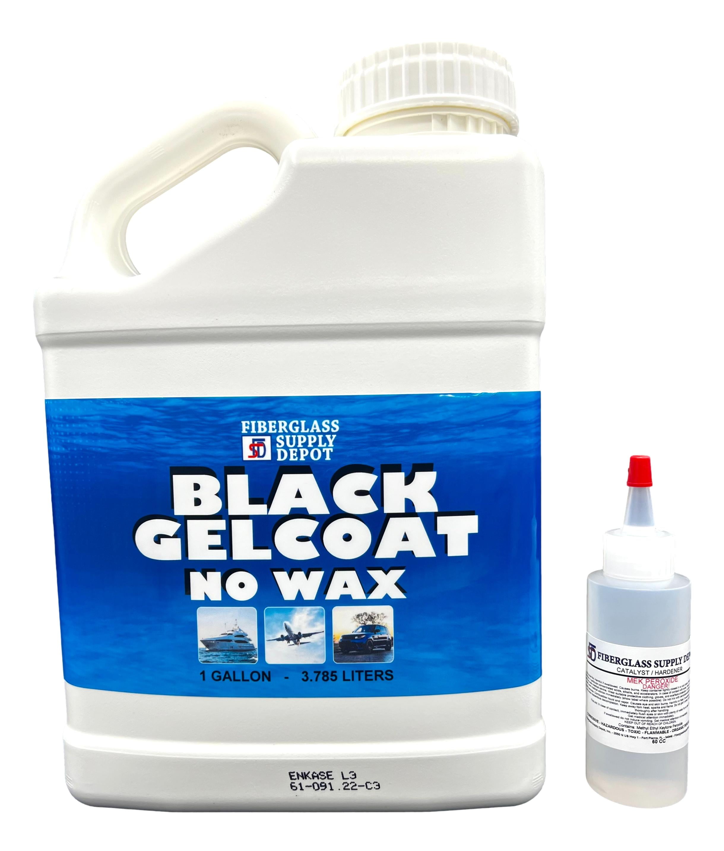 FSD Black Gelcoat No Wax Gallon with 60cc Hardener (MEKP) - Walmart.com