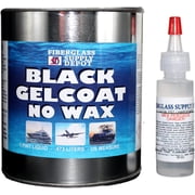 FSD Black Gelcoat No Wax Pint with 15cc Hardener MEKP