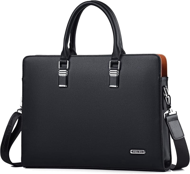 FSD.WG]Business Bag Leather Briefcase Shoulder Laptop Business Bag for Men