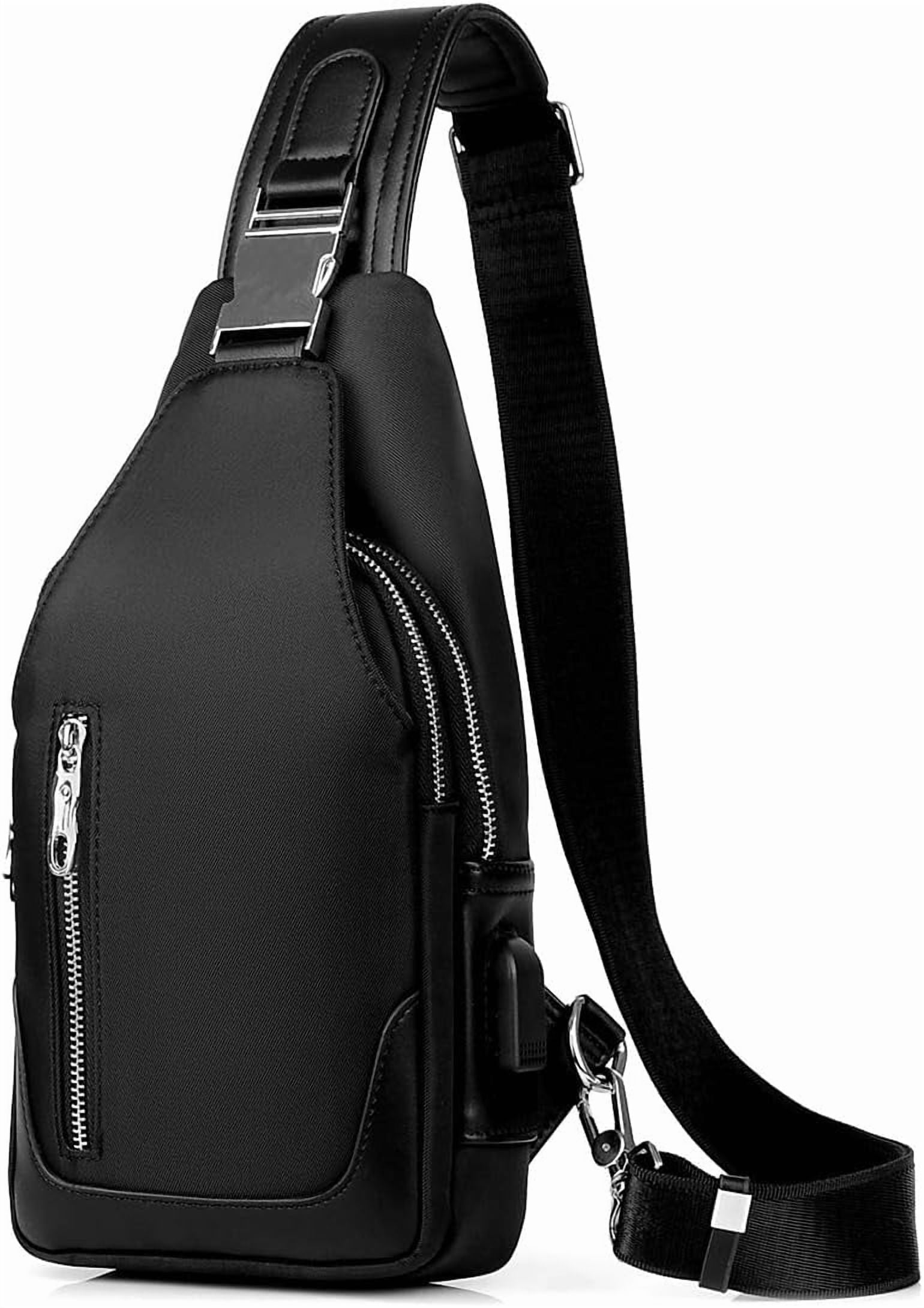 FSD.WG Men's Multi-Functional Sling Bag - Waterproof Durable Crossbody Bag for Travel & Commute
