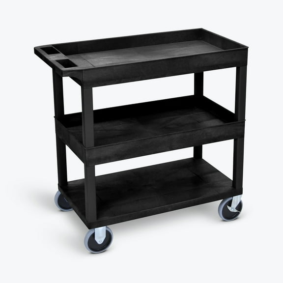 FSE 373-EC112HD-B 32" x 18" Cart - Two Tub/One Flat Shelves