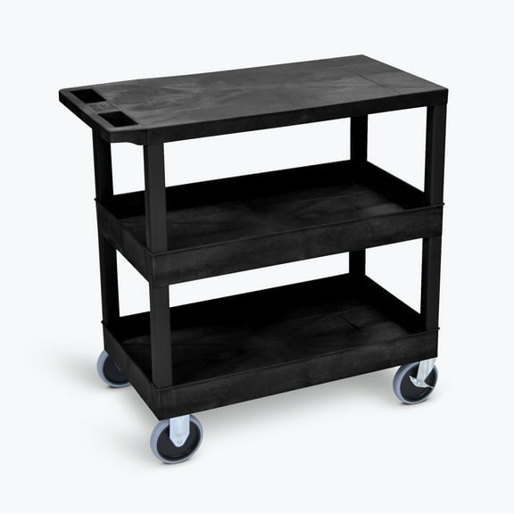 FSE 373-EC211HD-B 32" x 18" Cart - Two Tub/One Flat Shelves