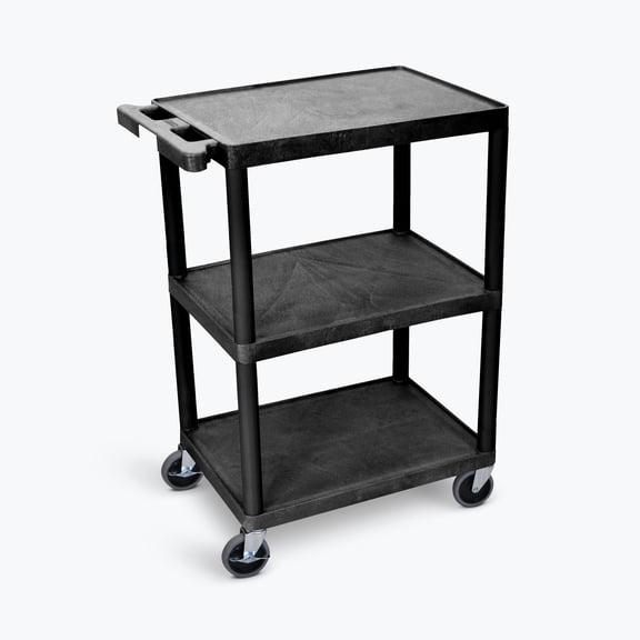 FSE 373-HE34-B Utility Cart - 3 Shelves Structural Foam Plastic