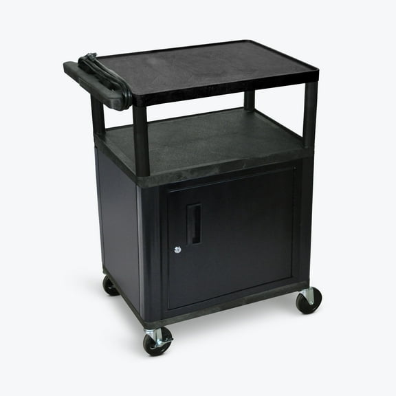 FSE 373-LP34CE-B 34"H AV Cart - 3 Shelves Cabinet Electric