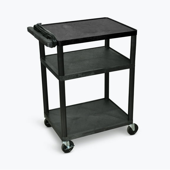 FSE 373-LP34E-B 34"H AV Cart - Three Shelves Electric