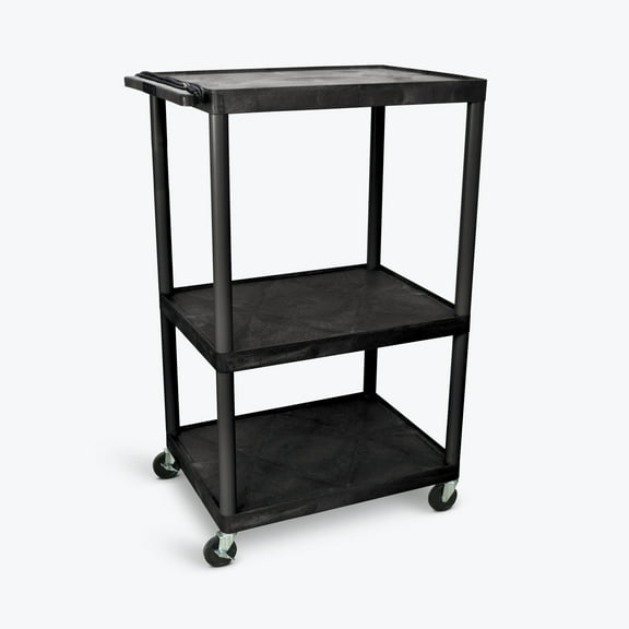 FSE 373-LP54E-B 54"H AV Cart - 3 Large Shelves Electric