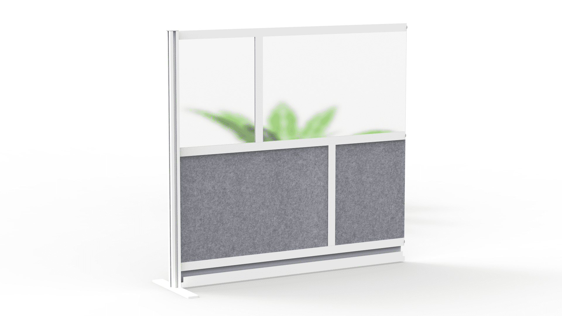 FSE 373-MW-5348-XFCG Modular Room Divider Wall System - 53" x 48" Add-On Wall