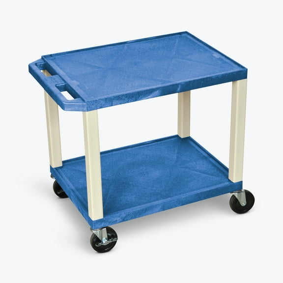 FSE 373-WT26BU 26"H AV Cart - Two Shelves - Putty Legs