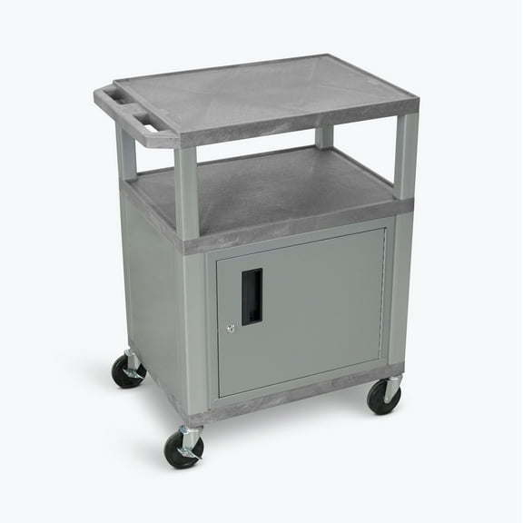 FSE 373-WT34GYC4E-N 34"H AV Cart - 3 Shelf Cab Electric - Nckl