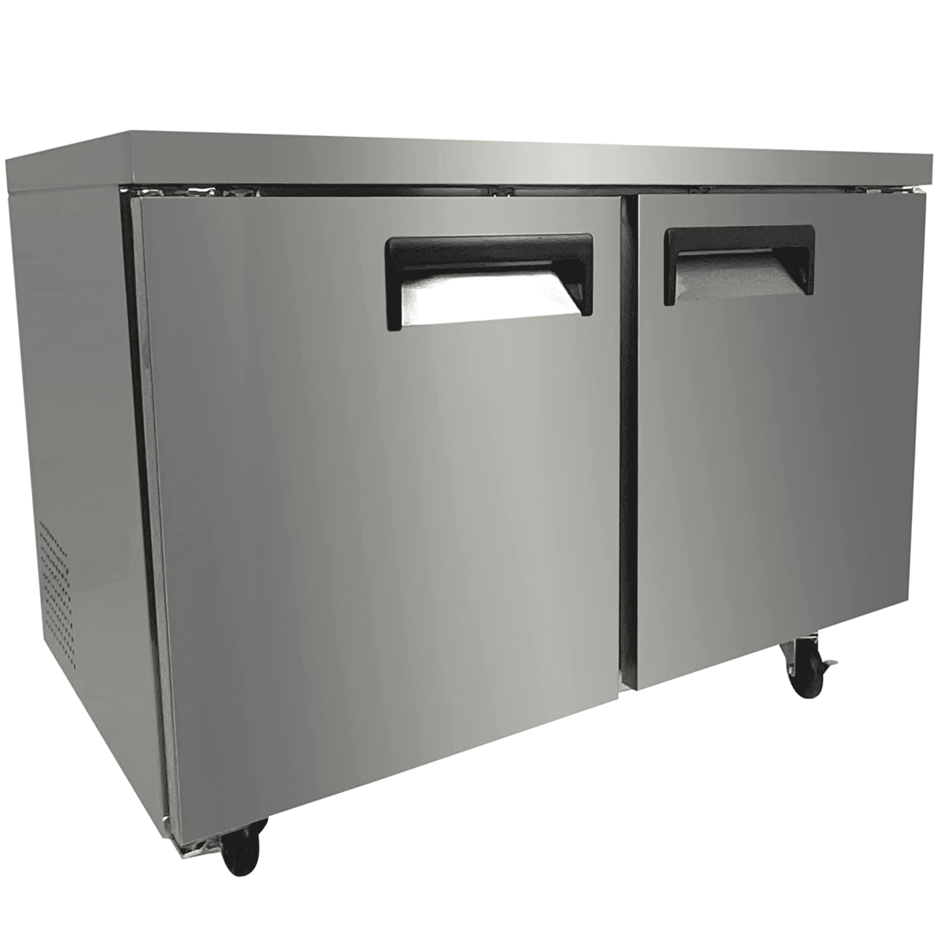 FSE 48-Inch Two Door Undercounter Refrigerator, 12 Cubic Feet Capacity, Two Shelves, Stainless Steel, 115v, (MRUCRF-48)