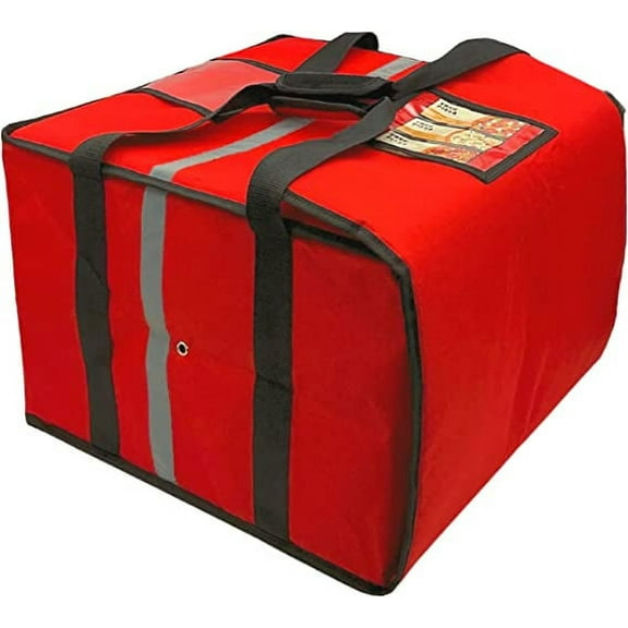 FSE Insulated Pizza Food Delivery Bag Carrier, 18 Inch x 18 Inch x 13 Inch (Touch Closure)