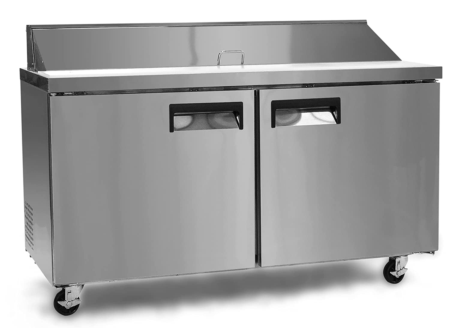 FSE MRSL-2D/60 60" Two-Door Refrigerated Commercial Salad/Sandwich Prep Table, 15 Cubic Feet, Stainless Steel, 115 v