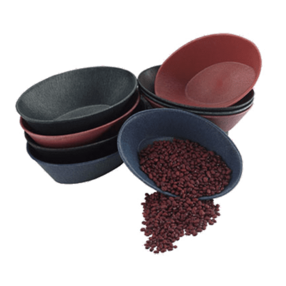 FSE Serving Basket, 9" x 5-1/2" x 2" deep, small, oval, microwavable and dishwasher safe, polyethylene, raspberry (24 each per case)