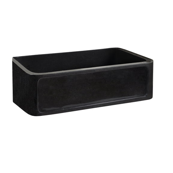 FSGSB4000-GPBL Ankra 30 Polished Granite Single Bowl Farmer Sink GPBL
