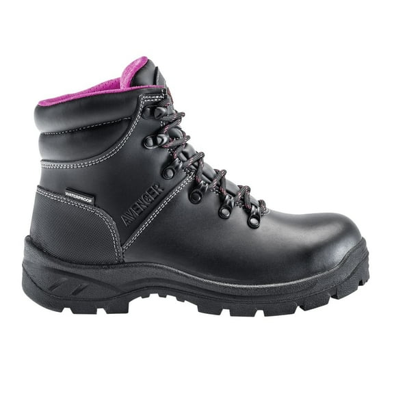 FSI Nautilus Avenger Womens Soft Toe Waterproof Work Boots Black Pink A8674