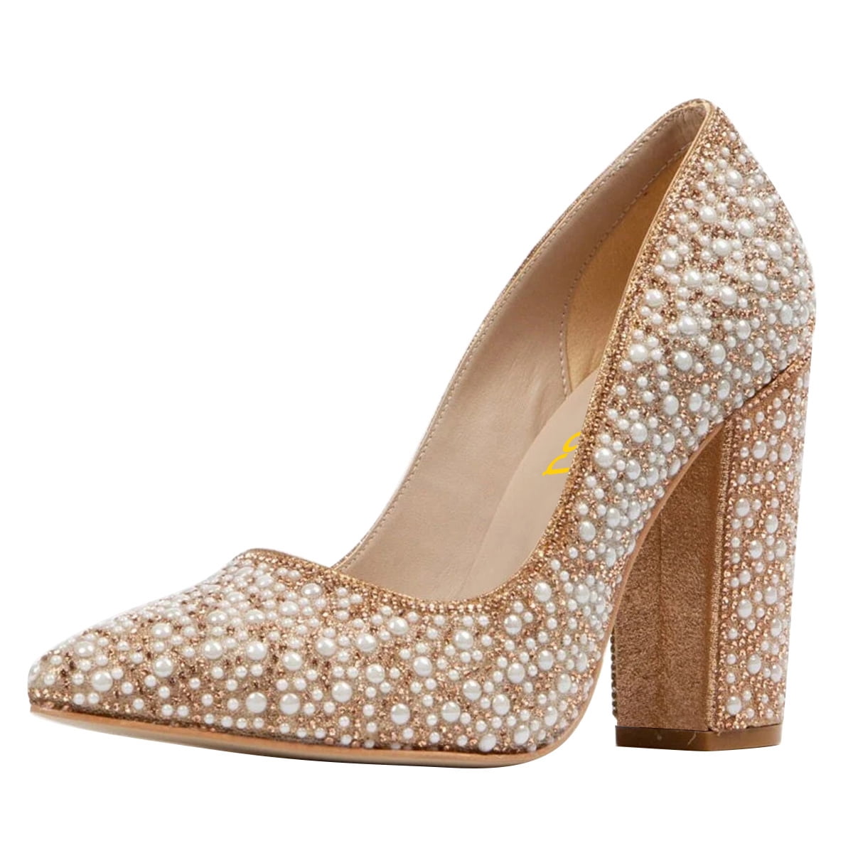 Solid Color Buckle Decor High Heel Slip-On Pumps