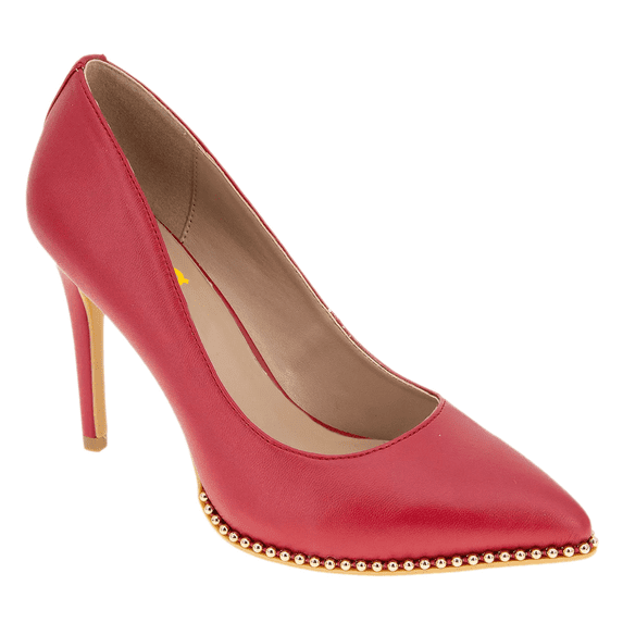 FSJ Women Classic High Heel Pointed Toe Pumps Fashion Stiletto Heel Slip On Ladies Office Dress Shoes Size 11 Red