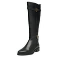 thumbnail image 1 of FSJ Women Classic Knee High Riding Boots Round Closed Toe Stacked Low Heel Side Zip Buckle Stretch Fall Winter Long Boots Shoes Size 16 Black, 1 of 4