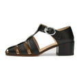 thumbnail image 1 of FSJ Women Comfortable Hollow Cage Roman Gladiator Sandals Chunky Low Heel Closed Toe Fisherman Sandals Ankle Strap Summer Daily Shoes Size 16 Black, 1 of 4