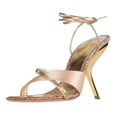 thumbnail image 1 of FSJ Women Graceful Rhinestones Square Open Toe Sexy Lace Up Heels Strappy Sandals Slanted Stilettos High Heel Prom Shoes Size 11 Light Gold, 1 of 4
