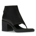 thumbnail image 1 of FSJ Women Open Split Toe Platform Sandal Boots Zip up Stacked Block Mid Heels Fashion Outdoor Party Booties Size 10 Black, 1 of 5